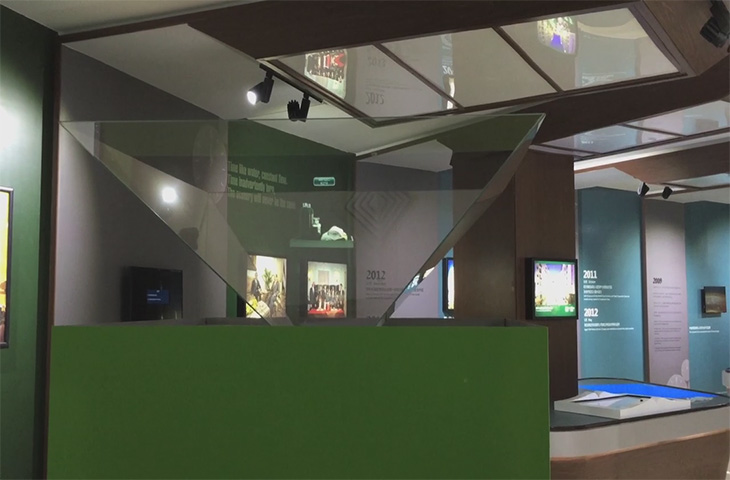 埃及蘇伊士合作區展廳多媒體360度全息投影