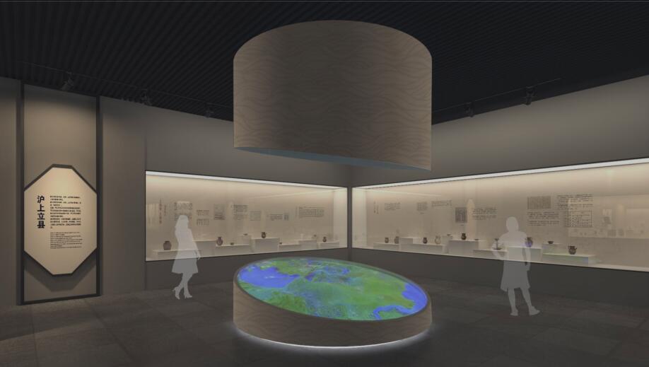 上海縣700年數字博物館設計效果圖-沙盤投影
