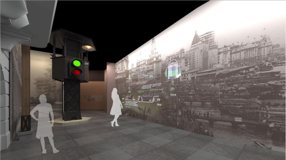 上海縣700年數字博物館設計效果圖-互動投影